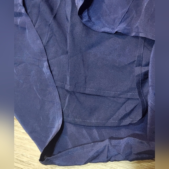 Madewell Blue 100% Silk Boho Long Sleeve Sheath Dress - Picture 6 of 12